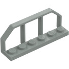 LEGO Lichtgrijs Plaat 1 x 6 met Trein Wagen Railings (6583 / 58494)