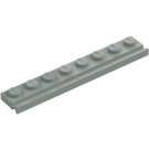 LEGO Light Gray Plate 1 x 8 with Door Rail (4510)