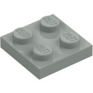 LEGO Lichtgrijs Plaat 2 x 2 (3022 / 94148)