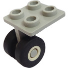 LEGO Grigio chiaro Piastra 2 x 2 Sottile con Due Spazio Shuttle Ruote attached to Pieno Perni (75545)