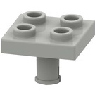 LEGO Light Gray Plate 2 x 2 with Bottom Pin (No Holes) (2476 / 48241)