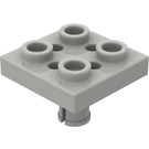 LEGO Light Gray Plate 2 x 2 with Bottom Pin (Small Holes in Plate) (2476)