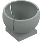 LEGO Light Gray Plate 2 x 2 with Hemispherical Socket 3 x 3 x 2 (44358)