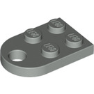 LEGO Light Gray Plate 2 x 3 with Rounded End and Pin Hole (3176)