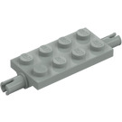 LEGO Lys grå Plate 2 x 4 med Stifter (30157 / 40687)