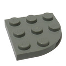 LEGO Lichtgrijs Plaat 3 x 3 Rond Hoek (30357)