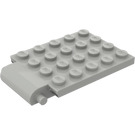 LEGO Světle šedá Deska 4 x 5 Trap Dveře Zakřivený pant (30042)