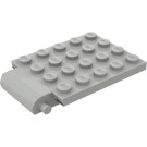 LEGO Lichtgrijs Plaat 4 x 5 Trap Deur Gebogen scharnier (30042)
