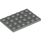 LEGO Hellgrau Platte 4 x 6 (3032)