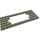 LEGO Lys grå Plate 6 x 16 med Motor UtskjæRing Type 1 (Smal utskjæring)