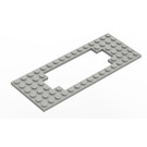 LEGO Lysegrå Plade 6 x 16 med Motor Skåret ud Type 2 (stort udskæring) (3058)