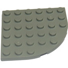 LEGO Lichtgrijs Plaat 6 x 6 Rond Hoek (6003)