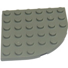 LEGO Light Gray Plate 6 x 6 Round Corner (6003)