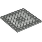 LEGO Light Gray Plate 8 x 8 with Grille (No Hole in Center) (4151)