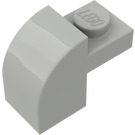 LEGO Grigio chiaro Pendenza 1 x 2 x 1.3 Curvo con Piastra (6091 / 32807)