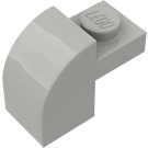 LEGO Gris clair Pente 1 x 2 x 1.3 Incurvé avec assiette (6091 / 32807)
