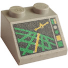 LEGO Lichtgrijs Helling 2 x 2 (45°) met Aircraft Radar Control (3039 / 81796)