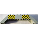 LEGO Light Gray Slope 2 x 2 x 10 (45°) Double with Yellow and Black Danger Stripes (30180)