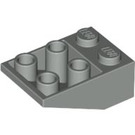 LEGO Light Gray Slope 2 x 3 (25°) Inverted without Connections between Studs (3747)