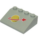 LEGO Light Gray Slope 3 x 4 (25°) with Classic Space (3297)