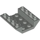 LEGO Light Gray Slope 4 x 4 (45°) Double Inverted with Open Center (No Holes) (4854)