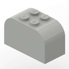 LEGO Light Gray Slope Brick 2 x 4 x 2 Curved (4744)