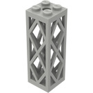 LEGO Lichtgrijs Support 2 x 2 x 5 Lattice Pillar (Complete)