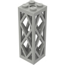 LEGO Hellgrau Support 2 x 2 x 5 Lattice Pillar (Complete) (74573)