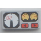 LEGO Gris clair Tuile 1 x 2 avec Cockpit Dials avec rainure (3069 / 50290)
