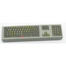 LEGO Light Gray Tile 1 x 4 with Keyboard (2431)