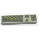 LEGO Light Gray Tile 1 x 4 with Keyboard (2431 / 43209)