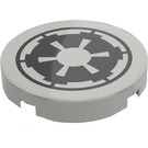 LEGO Light Gray Tile 2 x 2 Round with Imperial with "X" Bottom (4150)