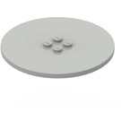 LEGO Light Gray Tile 8 x 8 Round with 2 x 2 Center Studs (6177)