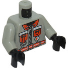 LEGO Hellgrau Torso mit Feuerwehrmann Hemd (973)