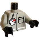 LEGO Light Gray Town Airport Fireman Torso (973)