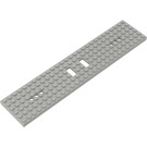 LEGO Gris Clair Base de Train 6 x 28 avec 2 découpes rectangulaires et 3 trous ronds à chaque extrémité (4093)