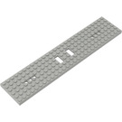LEGO Lichtgrijs Trein Basis 6 x 28 met 2 rechthoekige uitsparingen en 3 ronde gaten aan elk uiteinde (4093)