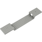 LEGO Light Gray Train Base 6 x 34 Split-Level with Bottom Tubes and 1 Hole on each end (2972)