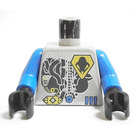 LEGO Lichtgrijs UFO Buitenaards wezen Blauw Torso (973 / 73403)