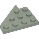 LEGO Lys grå Kile Plate 4 x 4 Vinge Høyre (3935)