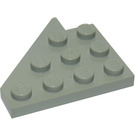 LEGO Lichtgrijs Wig Plaat 4 x 4 Vleugel Rechtsaf (3935)