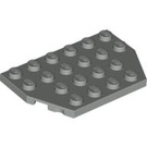 LEGO Gris clair Coin assiette 4 x 6 sans Coins (32059 / 88165)