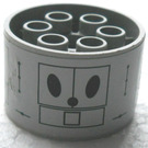 LEGO Light Gray Wheel Rim Ø20 x 30 with Panels and Markings Sticker (4266)