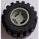 LEGO Wheel Rim Wide Ø11 x 12 with Notched Hole with Tire 21mm D. x 12mm - Offset Tread Small Wide with Band Around Center of Tread (6014)