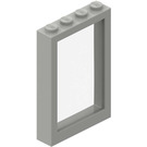 LEGO Gris clair Fenêtre Cadre 1 x 4 x 5 avec Fixed Verre