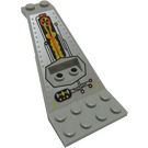 LEGO Hellgrau Flügel 8 x 4 x 3.3 Oben mit UFO Circuits und Bolted Panel (30118)