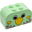 LEGO Light Green Slope Brick 2 x 4 x 2 Curved with Bird Head (4744)