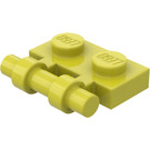 LEGO Light Lime Plate 1 x 2 with Handle (Open Ends) (2540)