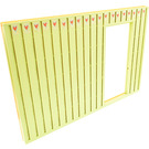 LEGO Light Lime Scala Wall 40 x 2 x 22 2/3 with Door with Decoration with Hearts Sticker (6890)