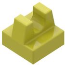 LEGO Světle limetková Dlaždice 1 x 1 s klipem (Bez řezu uprostřed) (2555 / 12825)